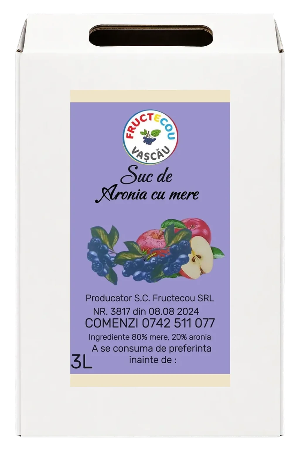 Suc de Aronia cu Măr, 3000 ml